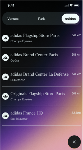 Création expérience réalité augmenté Adidas House