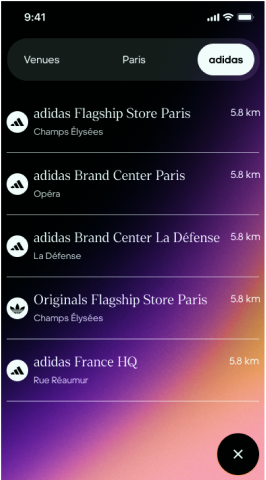 Création expérience réalité augmenté Adidas House